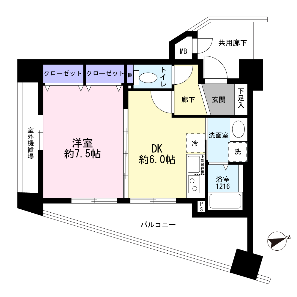 パテラスクエア横浜中山4階_間取り図